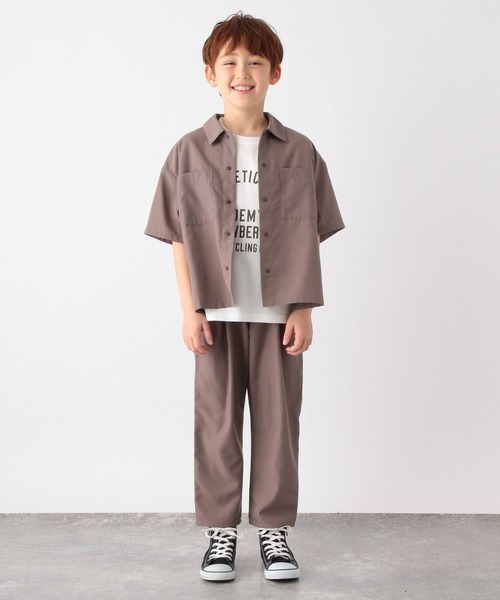 GLOBAL WORK（グローバルワーク）の「エアかるシャツ/168655（シャツ/ブラウス・キッズ・ベージュ系その他3/ブラック・120cm/140cm/160cm/110cm/130cm/150cm/100cm）」の7枚目の写真