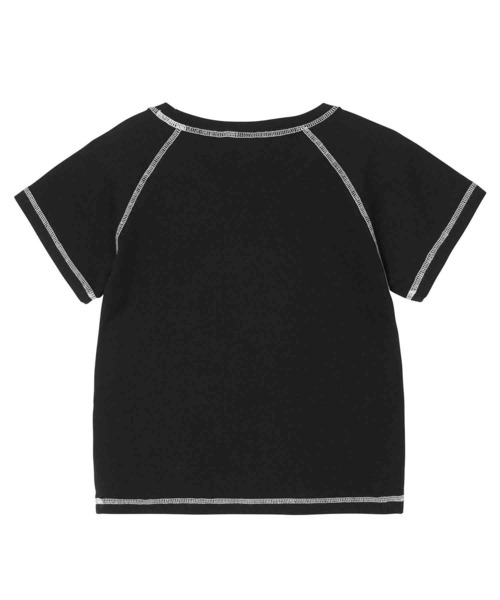 X-girl（エックスガール）の「BICOLOR STITCH S/S BABY TEE（Tシャツ/カットソー・レディース・ライトパープル/ホワイト/ブラック・S/M）」の19枚目の写真