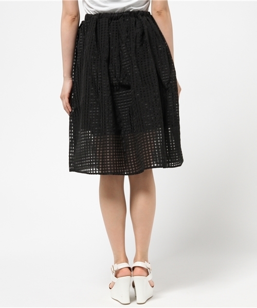 WEGO（ウィゴー）の「WEGO/オーガンジーミディスカート　（スカート・レディース・ホワイト/ブラック・FREE）」の5枚目の写真