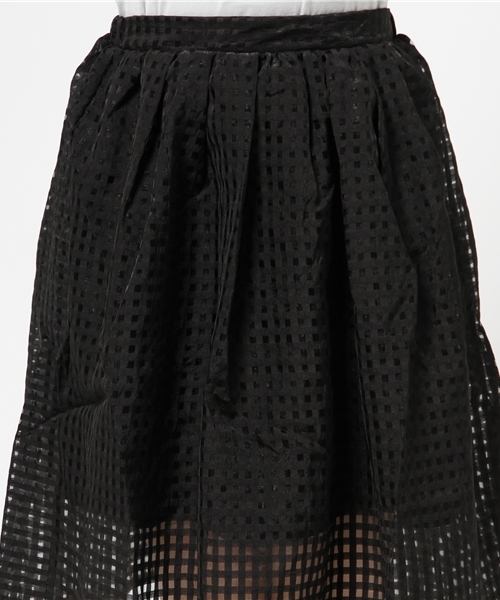 WEGO（ウィゴー）の「WEGO/オーガンジーミディスカート　（スカート・レディース・ホワイト/ブラック・FREE）」の6枚目の写真