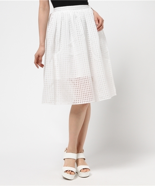 WEGO（ウィゴー）の「WEGO/オーガンジーミディスカート　（スカート・レディース・ホワイト/ブラック・FREE）」の11枚目の写真