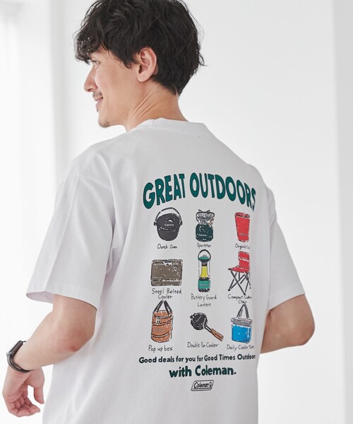 COLEMAN（コールマン）の「Coleman（コールマン）別注キャンプモチーフプリントTシャツ（Tシャツ/カットソー・メンズ・その他1/その他2/ホワイト/グレー/ベージュ/ダークグレー/その他3・XL/M/S/L）」の14枚目の写真