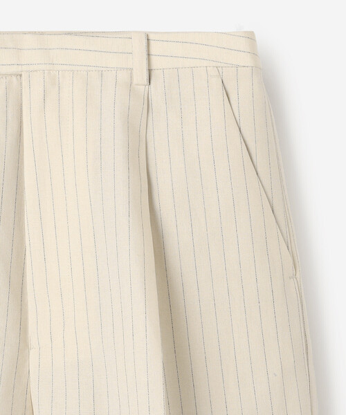 Morris & Sons（モリスアンドサンズ）の「MORRIS & SONS | ワイドスラックス ストライプ WOMEN（スラックス・レディース・ホワイト系その他/ブルー系その他5・1/0）」の4枚目の写真