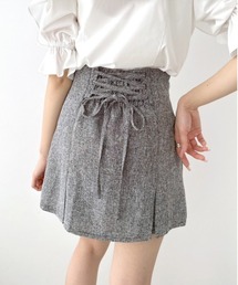 OLIVE des OLIVE | バックレースアッププリーツミニスカート(スカート)