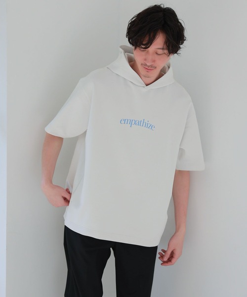 GLOBAL WORK(グローバルワーク)の「ライトクッションCOOLパーカーロゴ/半袖/163655(パーカー・メンズ・チャコールグレー/ダークブルー/ホワイト系その他2・X-LARGE/SMALL/MEDIUM/LARGE)」の11枚目の写真