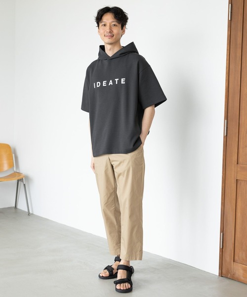 GLOBAL WORK(グローバルワーク)の「ライトクッションCOOLパーカーロゴ/半袖/163655(パーカー・メンズ・チャコールグレー/ダークブルー/ホワイト系その他2・X-LARGE/SMALL/MEDIUM/LARGE)」の4枚目の写真