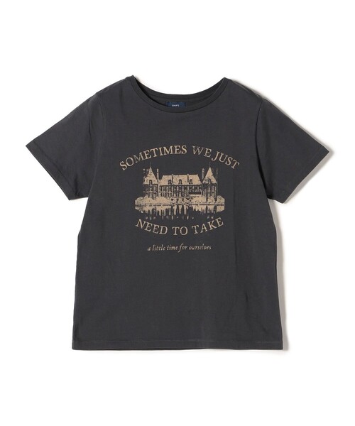 SHIPS（シップス）の「* オーガニックコットン アンティーク調 線画 TEE◆（Tシャツ/カットソー・レディース・ホワイト/チャコールグレー/ダークグレー/ライトピンク/ライトホワイト/ピンク・ONE SIZE）」の13枚目の写真