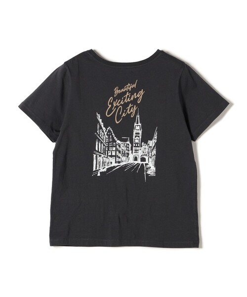 SHIPS（シップス）の「* オーガニックコットン アンティーク調 線画 TEE◆（Tシャツ/カットソー・レディース・ホワイト/チャコールグレー/ダークグレー/ライトピンク/ライトホワイト/ピンク・ONE SIZE）」の21枚目の写真