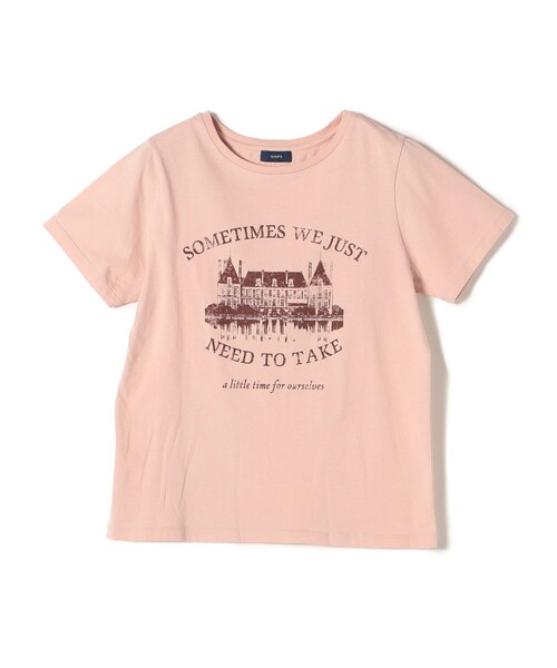 SHIPS（シップス）の「* オーガニックコットン アンティーク調 線画 TEE◆（Tシャツ/カットソー・レディース・ホワイト/チャコールグレー/ダークグレー/ライトピンク/ライトホワイト/ピンク・ONE SIZE）」の22枚目の写真