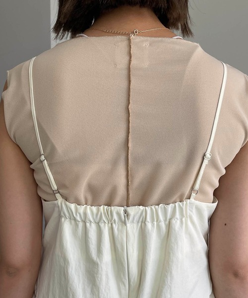 CAPRICIEUX LE'MAGE（カプリシューレマージュ）の「ドロストキャミワンピース（ワンピース・レディース・ブラック/ホワイト・FREE/S）」の21枚目の写真