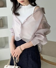 one after another NICE CLAUP | ハイネックインナーセット/マルチWAYシアーシャツ(シャツ/ブラウス)