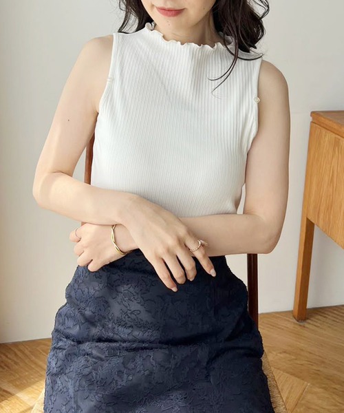 one after another NICE CLAUP(ワンアフターアナザーナイスクラップ)の「ハイネックインナーセット/マルチWAYシアーシャツ(シャツ/ブラウス・レディース・アイボリー/ライトピンク/ミント/モカ・FREE)」の18枚目の写真