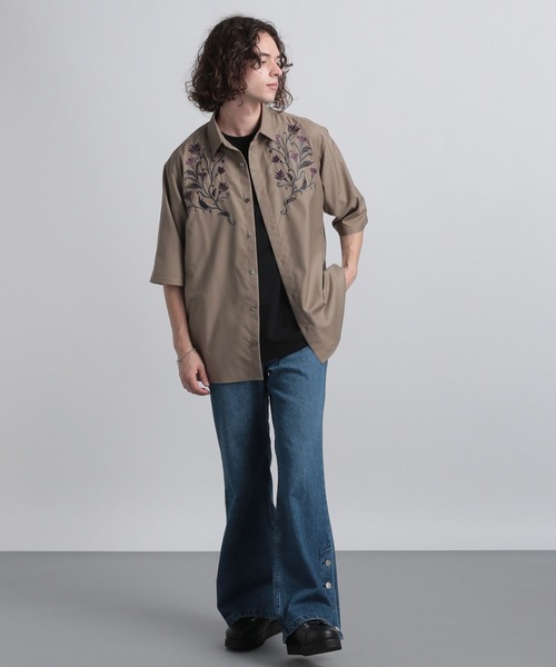 HARE(ハレ)の「HAREスタンダードビッグカットソー(HARE)(Tシャツ/カットソー・メンズ・グリーン/ホワイト/ブラック/ベージュ/グレー/ブルー・LARGE/SMALL/MEDIUM)」の9枚目の写真