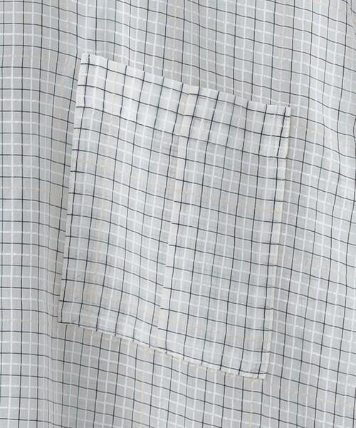 6（ロク）の「＜6(ROKU)＞CUPRO COTTON SUKE CHECK SHORT SLEEVE SHIRT