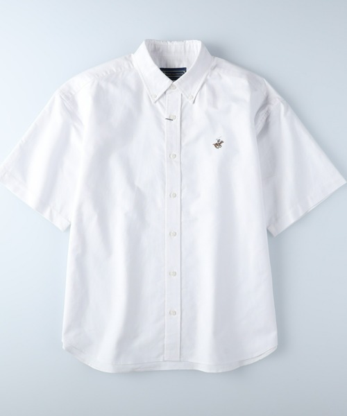 Right-on(ライトオン)の「BEVERLY HILLS POLO CLUB(ビバリーヒルズポロクラブ)オックス刺繍ボタンダウン半袖シャツ(シャツ/ブラウス・メンズ・ピンク/ネイビー/ブルー/グレー/ケリーグリーン/ホワイト/サックスブルー/イエロー・L/XL/M)」の2枚目の写真