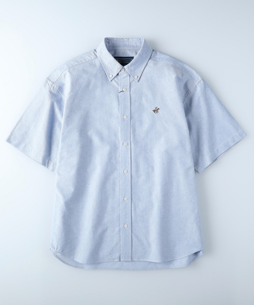 Right-on(ライトオン)の「BEVERLY HILLS POLO CLUB(ビバリーヒルズポロクラブ)オックス刺繍ボタンダウン半袖シャツ(シャツ/ブラウス・メンズ・ピンク/ネイビー/ブルー/グレー/ケリーグリーン/ホワイト/サックスブルー/イエロー・L/XL/M)」の5枚目の写真