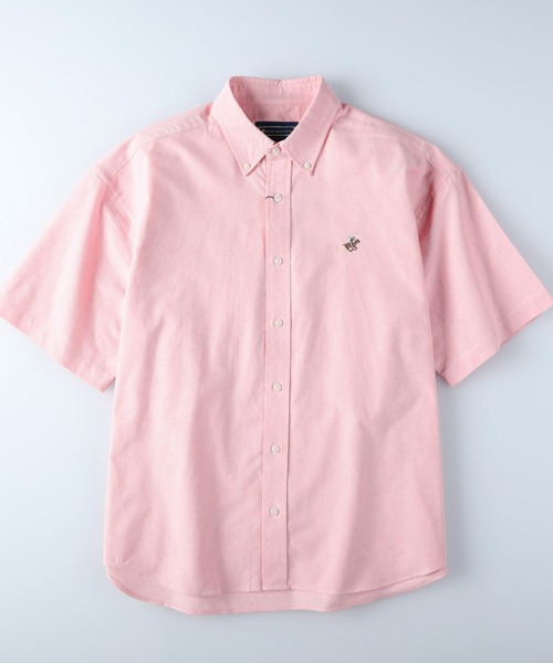 Right-on(ライトオン)の「BEVERLY HILLS POLO CLUB(ビバリーヒルズポロクラブ)オックス刺繍ボタンダウン半袖シャツ(シャツ/ブラウス・メンズ・ピンク/ネイビー/ブルー/グレー/ケリーグリーン/ホワイト/サックスブルー/イエロー・L/XL/M)」の8枚目の写真