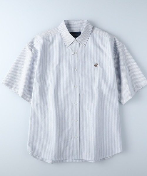 Right-on(ライトオン)の「BEVERLY HILLS POLO CLUB(ビバリーヒルズポロクラブ)オックス刺繍ボタンダウン半袖シャツ(シャツ/ブラウス・メンズ・ピンク/ネイビー/ブルー/グレー/ケリーグリーン/ホワイト/サックスブルー/イエロー・L/XL/M)」の6枚目の写真