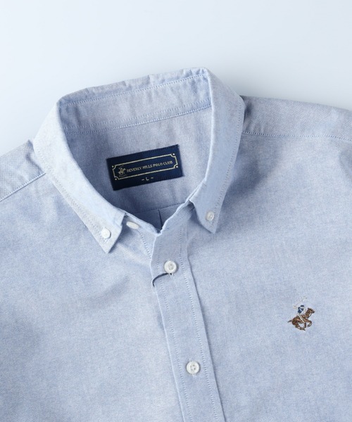 Right-on(ライトオン)の「BEVERLY HILLS POLO CLUB(ビバリーヒルズポロクラブ)オックス刺繍ボタンダウン半袖シャツ(シャツ/ブラウス・メンズ・ピンク/ネイビー/ブルー/グレー/ケリーグリーン/ホワイト/サックスブルー/イエロー・L/XL/M)」の12枚目の写真