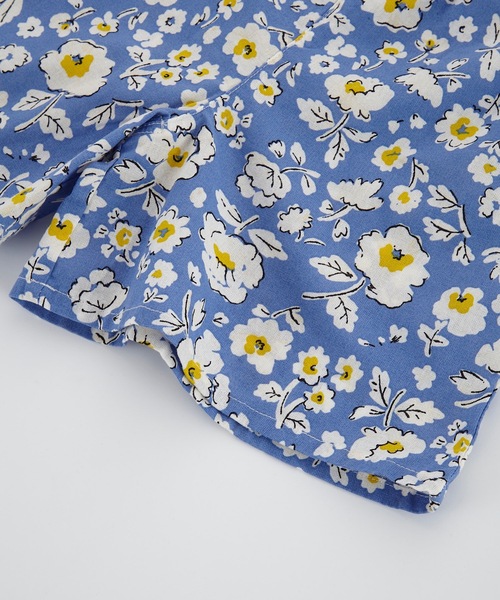 Ocean&Ground(オーシャン&グラウンド)の「GIRL’Sフリルスリーブ甚平スーツFLOWERS/浴衣(90~140cm)(浴衣・キッズ・マルチ/ブルー・90/100/110/120/130/140)」の11枚目の写真