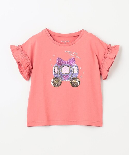 ANY(エニィ)の「接触冷感 ミラクルスパンコール Tシャツ(Tシャツ/カットソー・キッズ・アイボリー系/サックスブルー系/ピンク系・100/110/130/120)」の7枚目の写真