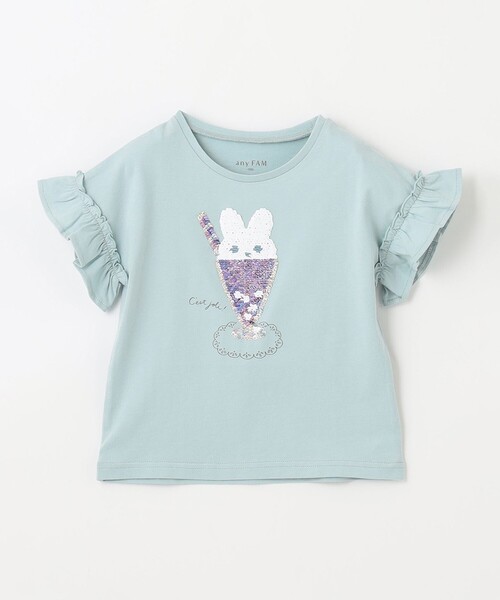 ANY(エニィ)の「接触冷感 ミラクルスパンコール Tシャツ(Tシャツ/カットソー・キッズ・アイボリー系/サックスブルー系/ピンク系・100/110/130/120)」の16枚目の写真