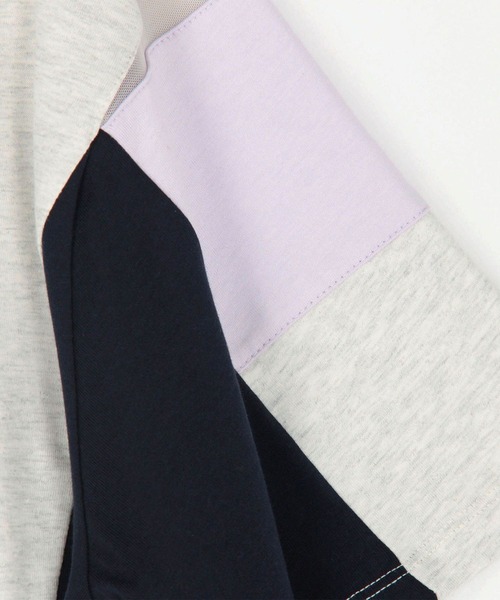 179/WG（イチナナキュウダブルジー）の「配色Tシャツ（Tシャツ/カットソー・レディース・オフホワイト/オートミール/ネイビー・FREE）」の14枚目の写真