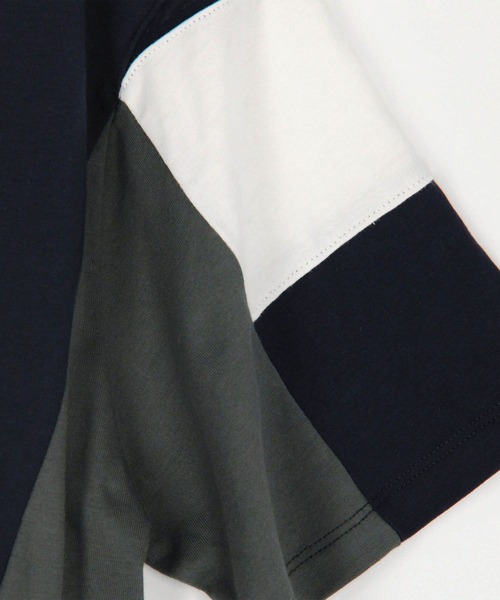 179/WG（イチナナキュウダブルジー）の「配色Tシャツ（Tシャツ/カットソー・レディース・オフホワイト/オートミール/ネイビー・FREE）」の12枚目の写真