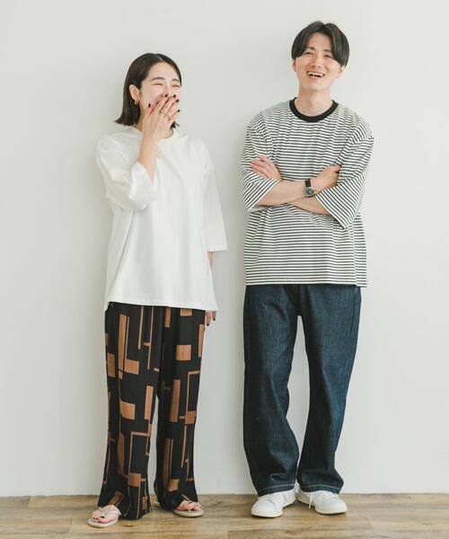 ITEMS URBANRESEARCH（アイテムズ アーバンリサーチ）の「クルーネックハンソデTシャツ（Tシャツ/カットソー・レディース・チャコールグレー/グレー系その他/ブルー系その他/ホワイト系その他/ホワイト・SMALL/MEDIUM）」の10枚目の写真