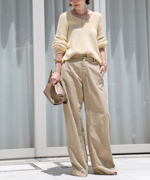 Deuxieme Classe FIBRY タック ワイド パンツ Deuxieme Classe（ドゥーズィエムクラス）の「FIBRY タック