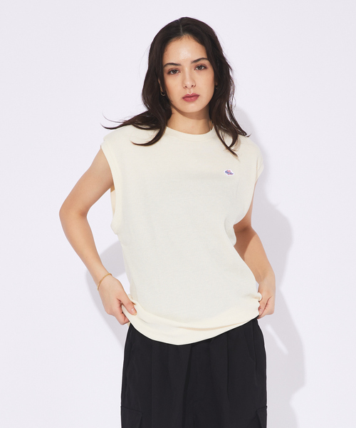 JEMORGAN（ジェーイーモーガン）の「【JEMORGAN/ジェーイーモーガン】ワッペン付きビックサイズノースリーブ/TCワッフル/ユニセックス（Tシャツ/カットソー・メンズ・ブラック/グリーン/ホワイト/ネイビー/ベージュ・M/L/LL）」の3枚目の写真