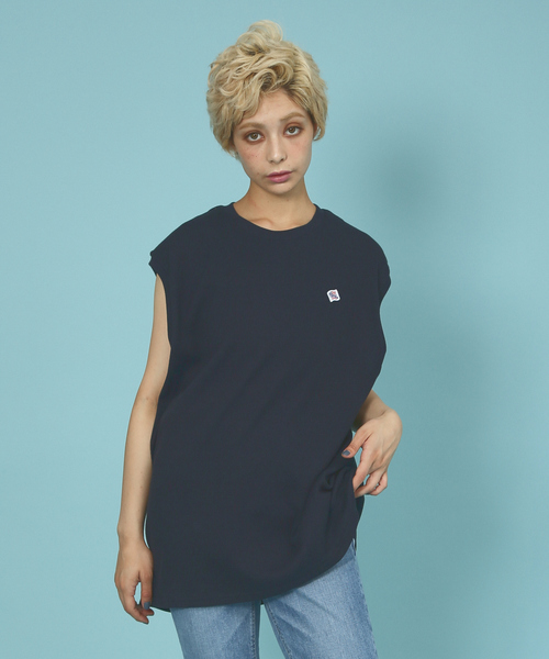 JEMORGAN（ジェーイーモーガン）の「【JEMORGAN/ジェーイーモーガン】ワッペン付きビックサイズノースリーブ/TCワッフル/ユニセックス（Tシャツ/カットソー・メンズ・ブラック/グリーン/ホワイト/ネイビー/ベージュ・M/L/LL）」の5枚目の写真