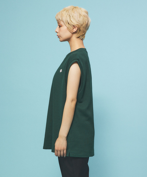 JEMORGAN（ジェーイーモーガン）の「【JEMORGAN/ジェーイーモーガン】ワッペン付きビックサイズノースリーブ/TCワッフル/ユニセックス（Tシャツ/カットソー・メンズ・ブラック/グリーン/ホワイト/ネイビー/ベージュ・M/L/LL）」の8枚目の写真