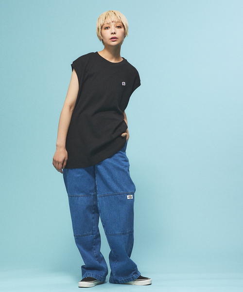 JEMORGAN（ジェーイーモーガン）の「【JEMORGAN/ジェーイーモーガン】ワッペン付きビックサイズノースリーブ/TCワッフル/ユニセックス（Tシャツ/カットソー・メンズ・ブラック/グリーン/ホワイト/ネイビー/ベージュ・M/L/LL）」の15枚目の写真