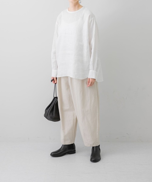 かぐれ（カグレ）の「リネンクルーネックプルオーバー（Tシャツ
