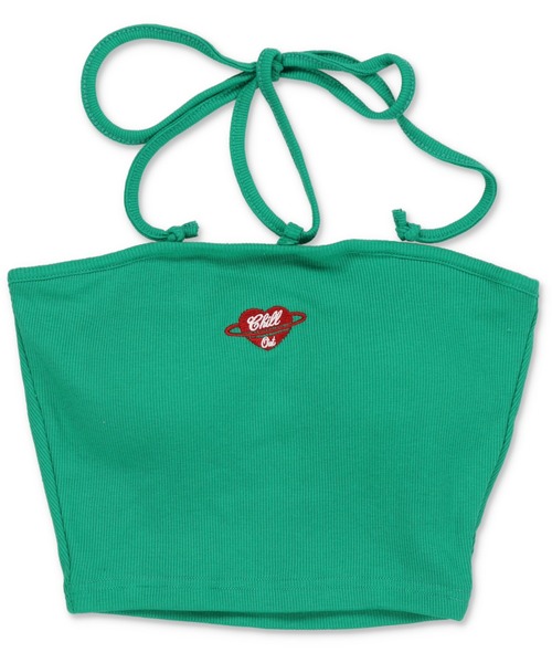 SPINNS（スピンズ）の「【セット対応商品】カップ付き ワンポイント刺繍デザイン ベアトップ（チューブトップ・レディース・オートミール/パープル/ピンク/グリーン/ブラック・ONESIZE）」の7枚目の写真