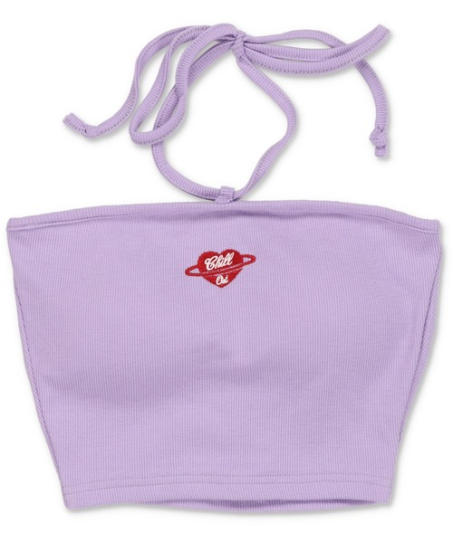 SPINNS（スピンズ）の「【セット対応商品】カップ付き ワンポイント刺繍デザイン ベアトップ（チューブトップ・レディース・オートミール/パープル/ピンク/グリーン/ブラック・ONESIZE）」の19枚目の写真