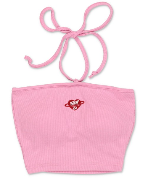 SPINNS（スピンズ）の「【セット対応商品】カップ付き ワンポイント刺繍デザイン ベアトップ（チューブトップ・レディース・オートミール/パープル/ピンク/グリーン/ブラック・ONESIZE）」の11枚目の写真