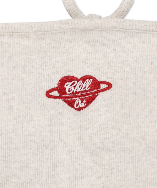 SPINNS（スピンズ）の「【セット対応商品】カップ付き ワンポイント刺繍デザイン ベアトップ（チューブトップ・レディース・オートミール/パープル/ピンク/グリーン/ブラック・ONESIZE）」の21枚目の写真