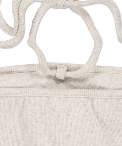 SPINNS（スピンズ）の「【セット対応商品】カップ付き ワンポイント刺繍デザイン ベアトップ（チューブトップ・レディース・オートミール/パープル/ピンク/グリーン/ブラック・ONESIZE）」の17枚目の写真