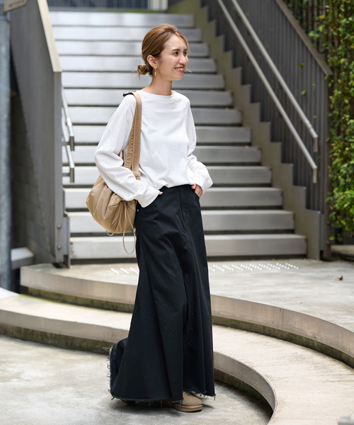 FRAMeWORK（フレームワーク）の「≪追加≫スラブベア天竺プルオーバー（Tシャツ/カットソー・レディース・スミクロ/グレー/ホワイト・FREE）」の17枚目の写真