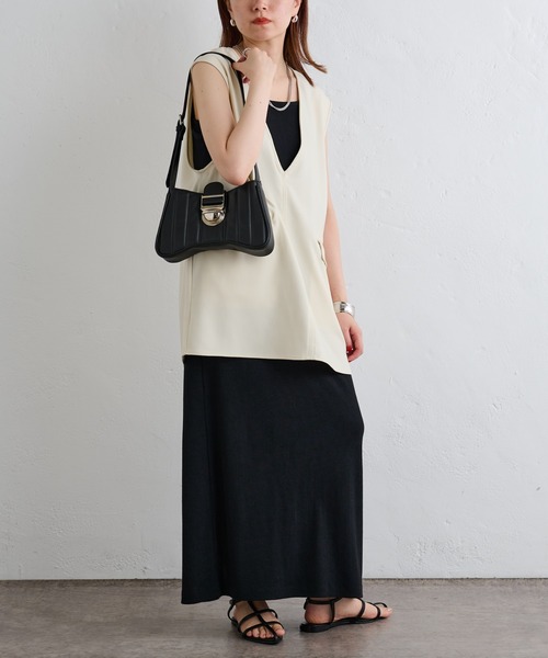 COLONY 2139（コロニートゥーワンスリーナイン）の「フェイクレザーキルティングバッグ（ショルダーバッグ・レディース・ブラック/オフホワイト・FREE）」の8枚目の写真