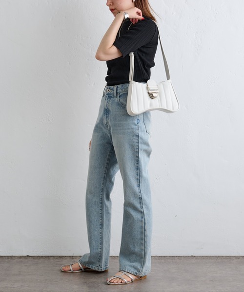 COLONY 2139（コロニートゥーワンスリーナイン）の「フェイクレザーキルティングバッグ（ショルダーバッグ・レディース・ブラック/オフホワイト・FREE）」の13枚目の写真