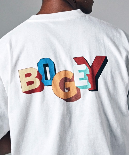 penguin BY MUNSINGWEAR(ペンギン バイ マンシングウェア)の「Penguin by Munsingwear/ペンギン バイ マンシングウェア BOGEY GRAPHIC PRINT T-SHIRT 半袖Tシャツ グラフィックTシャツ(Tシャツ/カットソー・メンズ・ホワイト/ブラック・M/L/XL)」の1枚目の写真