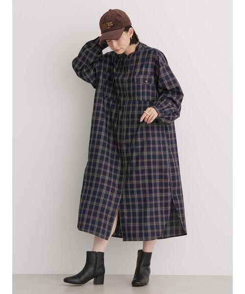 AMERICAN HOLIC（アメリカンホリック）の「イージーケアWポケットシャツワンピース（シャツワンピース・レディース・ブラック×ホワイト/ブラック/ホワイト系その他7/ネイビー系3・M/L）」の19枚目の写真