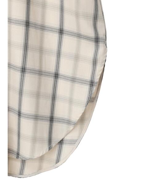 AMERICAN HOLIC（アメリカンホリック）の「イージーケアWポケットシャツワンピース（シャツワンピース・レディース・ブラック×ホワイト/ブラック/ホワイト系その他7/ネイビー系3・M/L）」の7枚目の写真