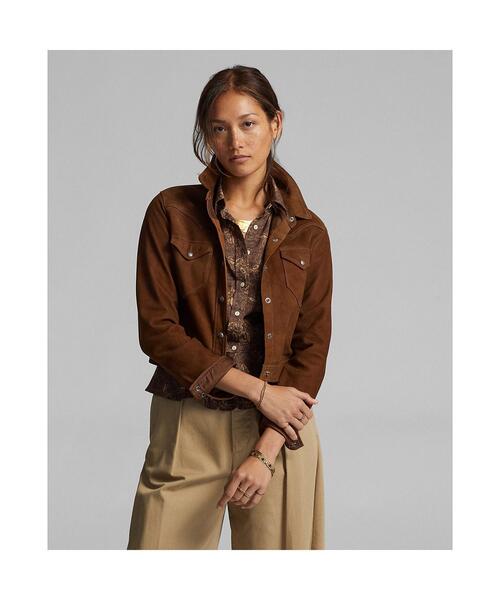 RRL(ダブル アール エル)の「(限定コレクション)シープスキン ジャケット(その他アウター・レディース・ブラウン・1/2/3/4)」の2枚目の写真