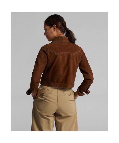 RRL(ダブル アール エル)の「(限定コレクション)シープスキン ジャケット(その他アウター・レディース・ブラウン・1/2/3/4)」の4枚目の写真