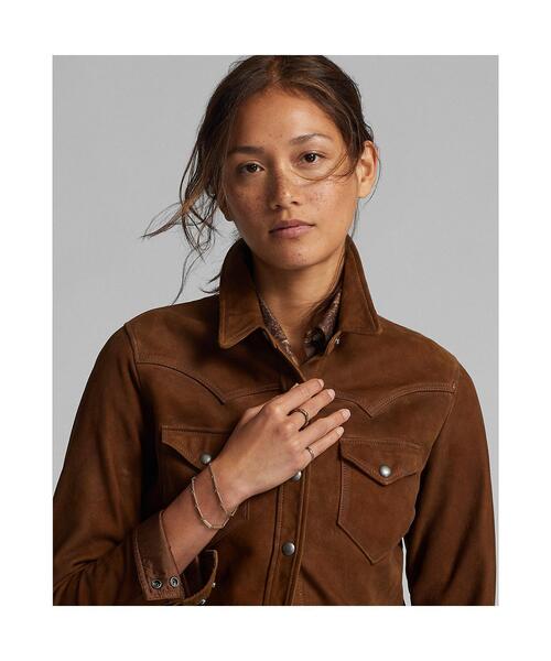 RRL(ダブル アール エル)の「(限定コレクション)シープスキン ジャケット(その他アウター・レディース・ブラウン・1/2/3/4)」の5枚目の写真