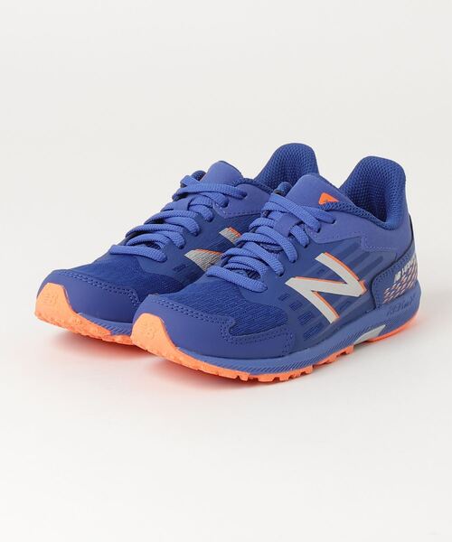 NEW BALANCE（ニューバランス）の「NB Hanzo J v6　Lace（スニーカー・キッズ・ブラック×ホワイト/ブルー系その他/ブラック×パープル・20.0cm/24.0cm/25.0cm/22.5cm/19.0cm/21.0cm/22.0cm/19.5cm/24.5cm/23.5cm/21.5cm/20.5cm/23.0cm）」の3枚目の写真